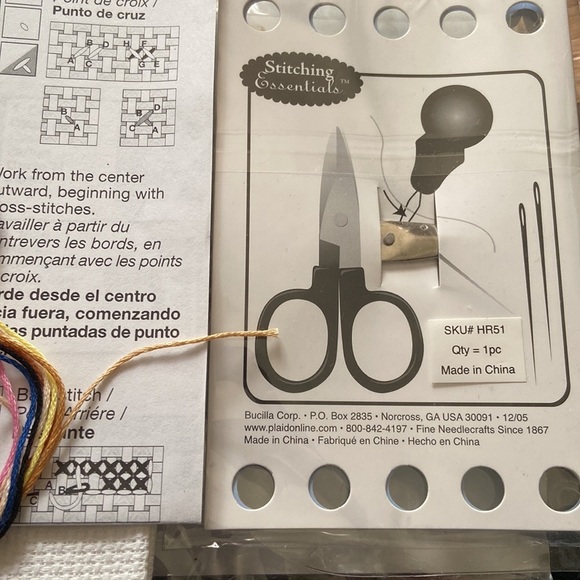 Plaid Bucilla Vintage 2006 So Girly Counted Cross Stitch Essentials Kit 43931 - Picture 7 of 9